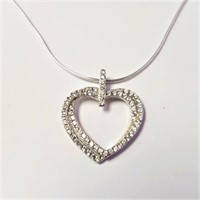 $80 Silver Cz 18" Necklace