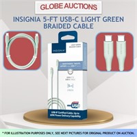 INSIGNIA 5-FT USB-C BRAIDED CABLE (LIGHT GREEN)