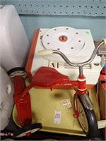 CHILD'S RECORD PLAYER AND DOLL TRICYCLE