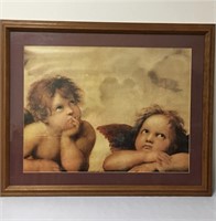 Cherubs Framed Matted Art Print by Raphael