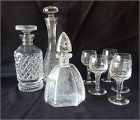 CRYSTAL DECANTER LOT