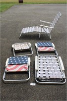 5 Folding Lawn Chairs