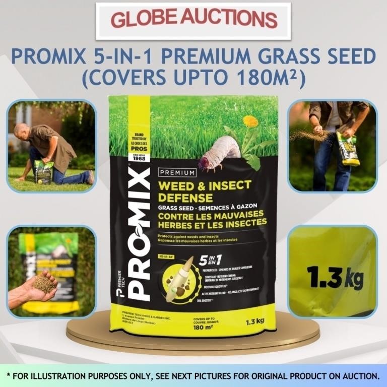 PROMIX 5in1 PREMIUM GRASS SEED (COVERS UPTO 180m²)