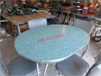 Chrome Craft Type Kitchen Table with 4 Chairs