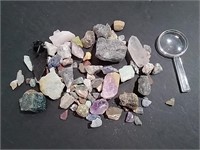 Lot Of Precious Stones W/ Magnifier