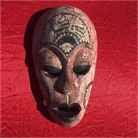 Carved Tribal Mask Hanging Sculpture