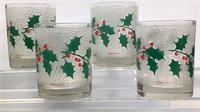 Vintage Fred Press Holly & Berry Glasses #2
