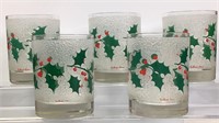 Vintage Fred Press Holly & Berry Glasses