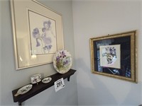 Flower pics - lgst 16" x 20", decor & plate shelf