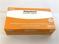 NEW Body Guard Nitrile Exam Gloves 100 Total Size