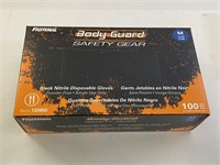 NEW Body Guard Nitrile Exam Gloves 100 Total Size