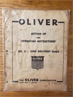 Oliver number two side delivery rake operating