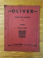 Oliver operators manual for diesel power unit