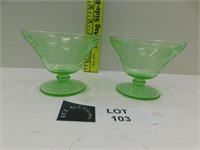 URANIUM GLASS DESERT CUPS