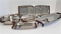 RETRO STAINLESS SERVING TRAYS