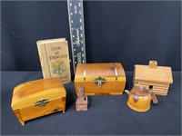 Group of Handmade Wooden Items