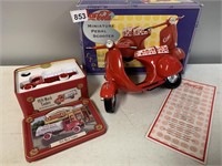 COKE SCOOTER 1-6 SCALE NIB AND TEXACO TANKER