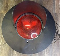 LARGE Vintage Red Lens RR Signal Light (Works)