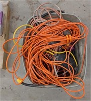 Tote of Heavy Duty Extension Cords