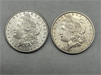 High-Grade 1888 & 1889 $1 Morgan Silver Dollars