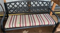 Metal Garden Bench with Cushion (4 foot)