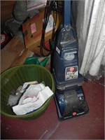 Hoover Steam Cleaner; Laundry Basket and Contents