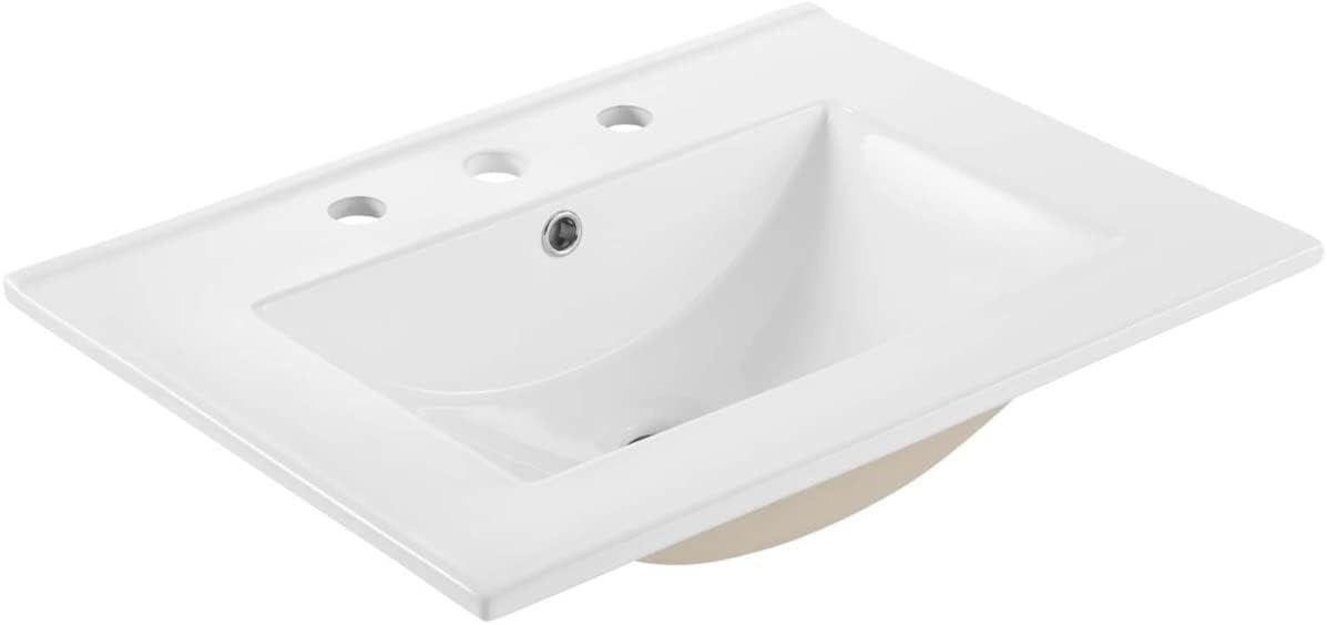 Modway EEI-3766-WHI Cayman 24" Bathroom Sink