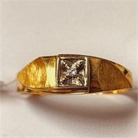 $2400 10K  Men'S Diamond(0.03ct) Ring