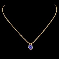 Sapphire Pendant: 0.73ctw 14K Gold