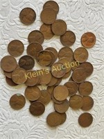 estate coin hoard lincoln wheat cents lot of 50!