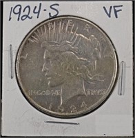 1924-S PEACE DOLLAR VF