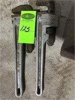 Qty 2 14" Alum Pipe Wrenches