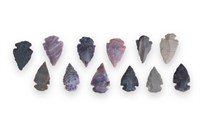 Hand Carved Arrowheads (12)