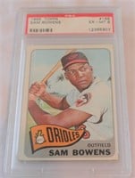 Graded 1965 Sam Bowens baseball card
