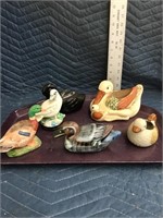 Collectible Ceramic Ducks Tray Lot of 6
