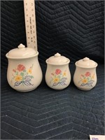 Beautiful Ceramic Kitchen Canister Set with Lids