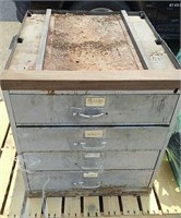Metal Four Drawer Cabinet with Hardware & More