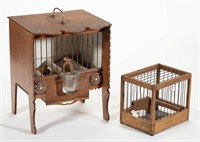 FOLK ART MOUSE CAGE, featuring a plush mouse,
