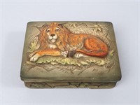 Ceramic UCTCI Japan Lion Lidded Box