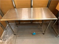 All S.S. Table with Undershelf