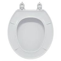 Plastic Round Toilet Seat in Daisy White A4