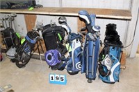 Assort. Used Kids Bags w/Assort. Used Clubs