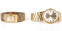 TIMEX GOLD PLATED MENS WRIST WATCHES (2)