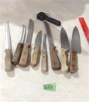 Knives and knife sharpener
