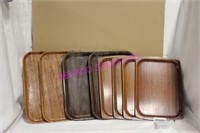 LOT, 9 ASSORTED SIZED TRAYS