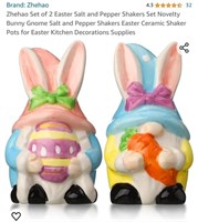 MSRP $10 Easter Salt & Pepper Shakers