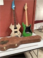 Two Electric Guitars, Gibson Guitar Case