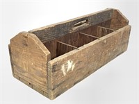 Large Wood Box Crate w/ Handle