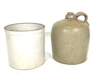 Vintage Ceramic Jug & Stoneware Crock