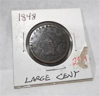 1848 Large 1 Cent Coin